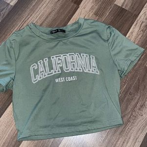 Mint Green cropped California Shirt